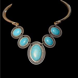 Turquoise Silver colored Necklace